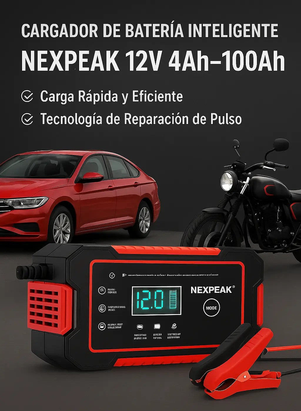 NEXPEAK: El cargador inteligente que revive tu batería 🔋
